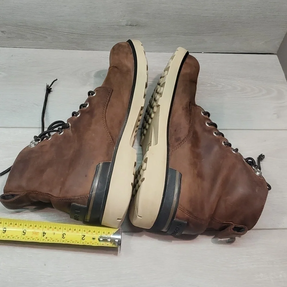 Sorel Mens High Top Leather Waterproof Ankle Lace Up Boots shoes sz 10